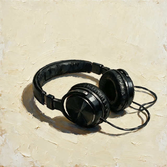Black headphones